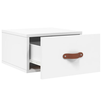 Comodini a Muro 2 pz Bianchi 35x35x20 cm | homemem39