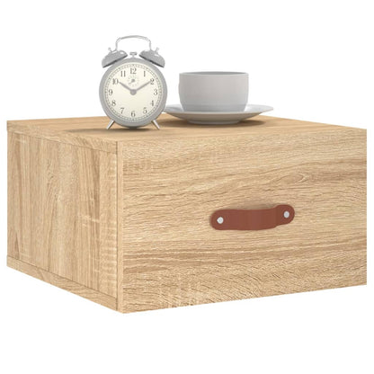 Comodino a Muro Rovere Sonoma 35x35x20 cm | homemem39