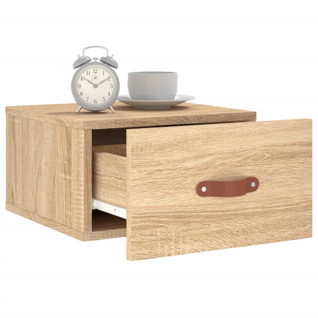 Comodino a Muro Rovere Sonoma 35x35x20 cm | homemem39