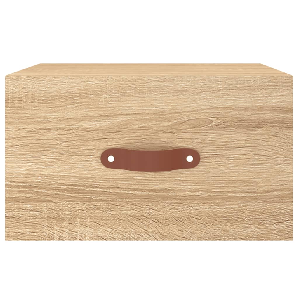 Comodino a Muro Rovere Sonoma 35x35x20 cm
