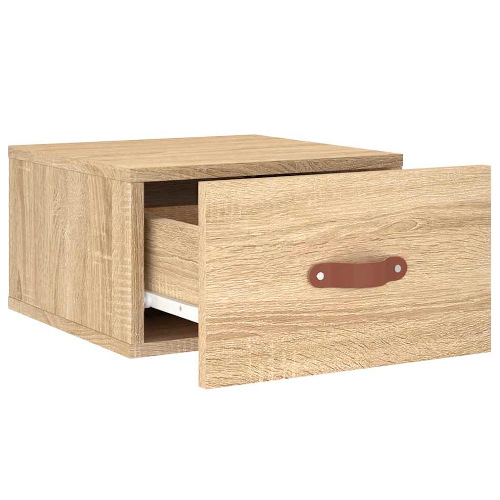 Comodino a Muro Rovere Sonoma 35x35x20 cm | homemem39