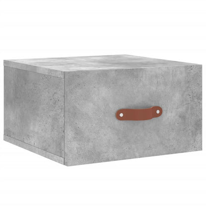 Comodino a Muro Grigio Cemento 35x35x20 cm | homemem39