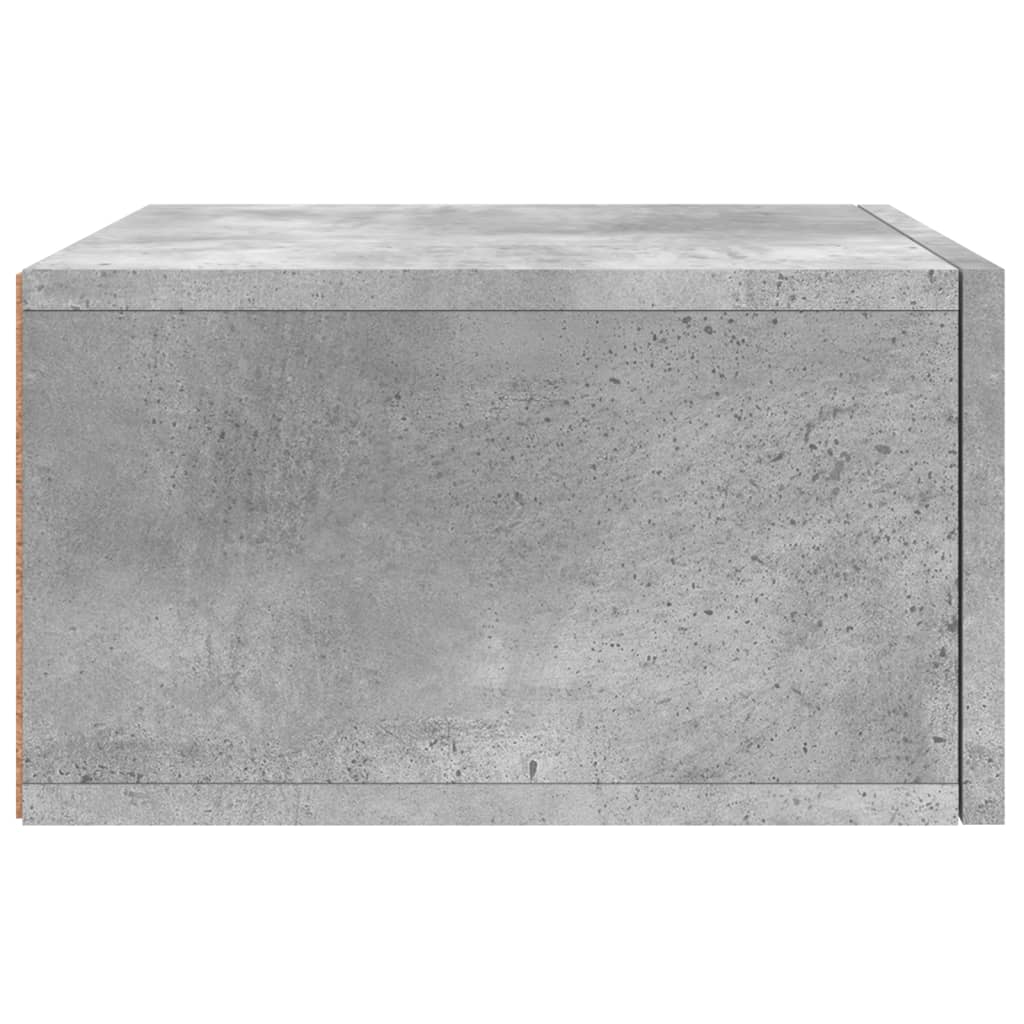 Comodino a Muro Grigio Cemento 35x35x20 cm | homemem39