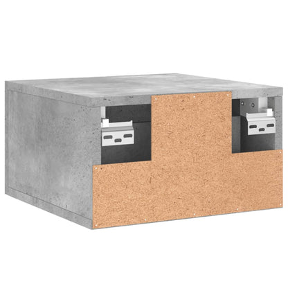 Comodino a Muro Grigio Cemento 35x35x20 cm | homemem39