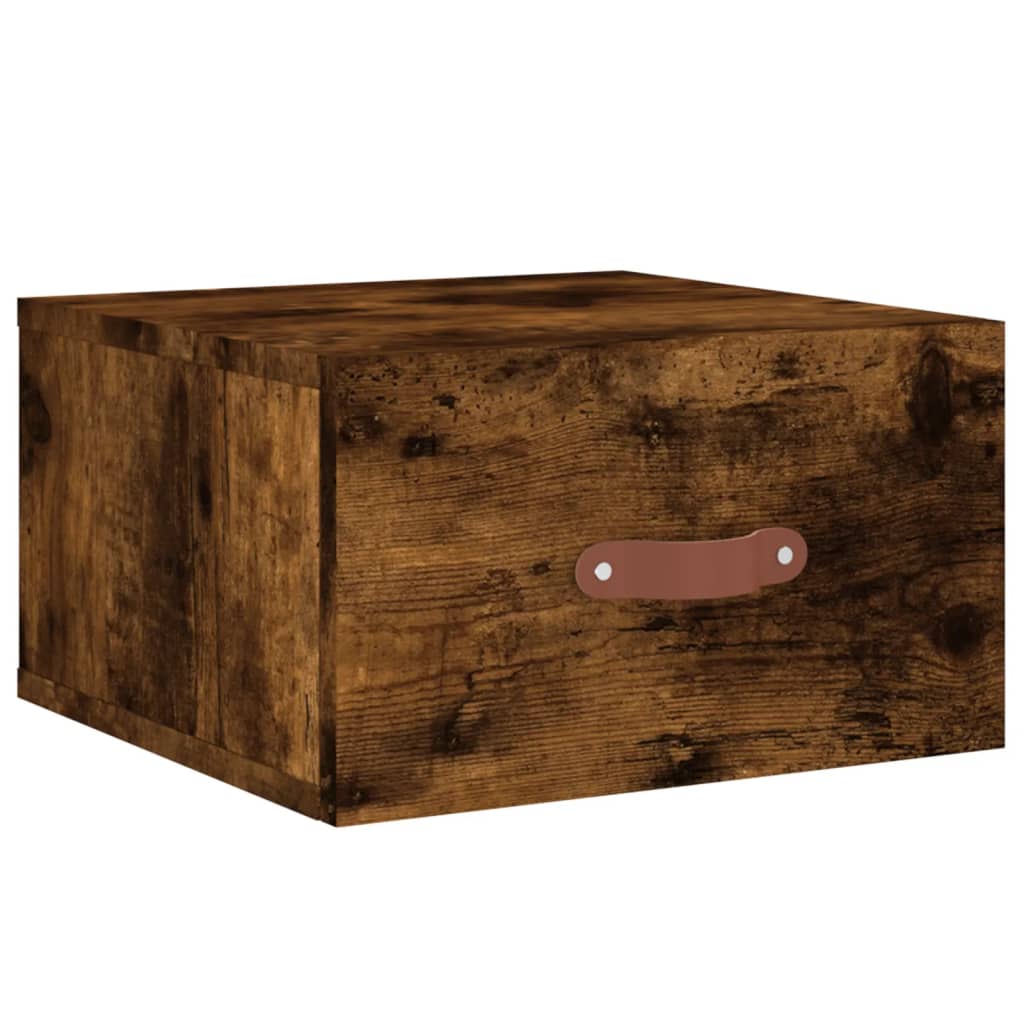 Comodino a Muro Rovere Fumo 35x35x20 cm | homemem39
