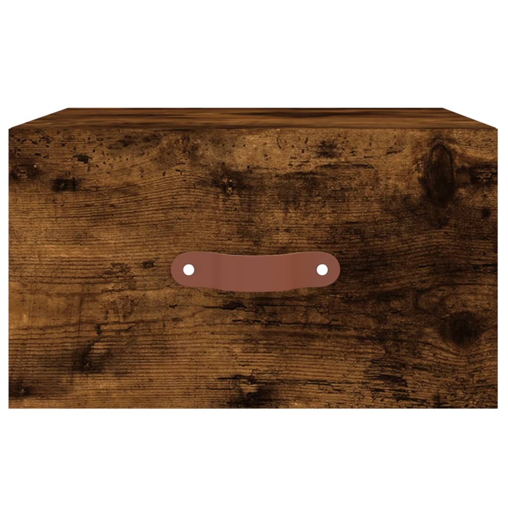 Comodino a Muro Rovere Fumo 35x35x20 cm | homemem39