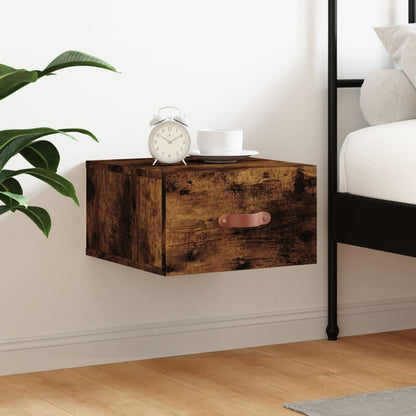 Comodino a Muro Rovere Fumo 35x35x20 cm | homemem39