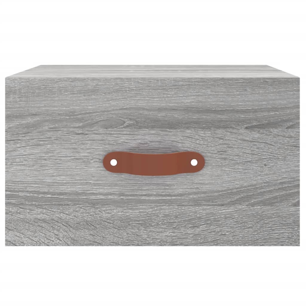 Comodino a Muro Grigio Sonoma 35x35x20 cm | homemem39