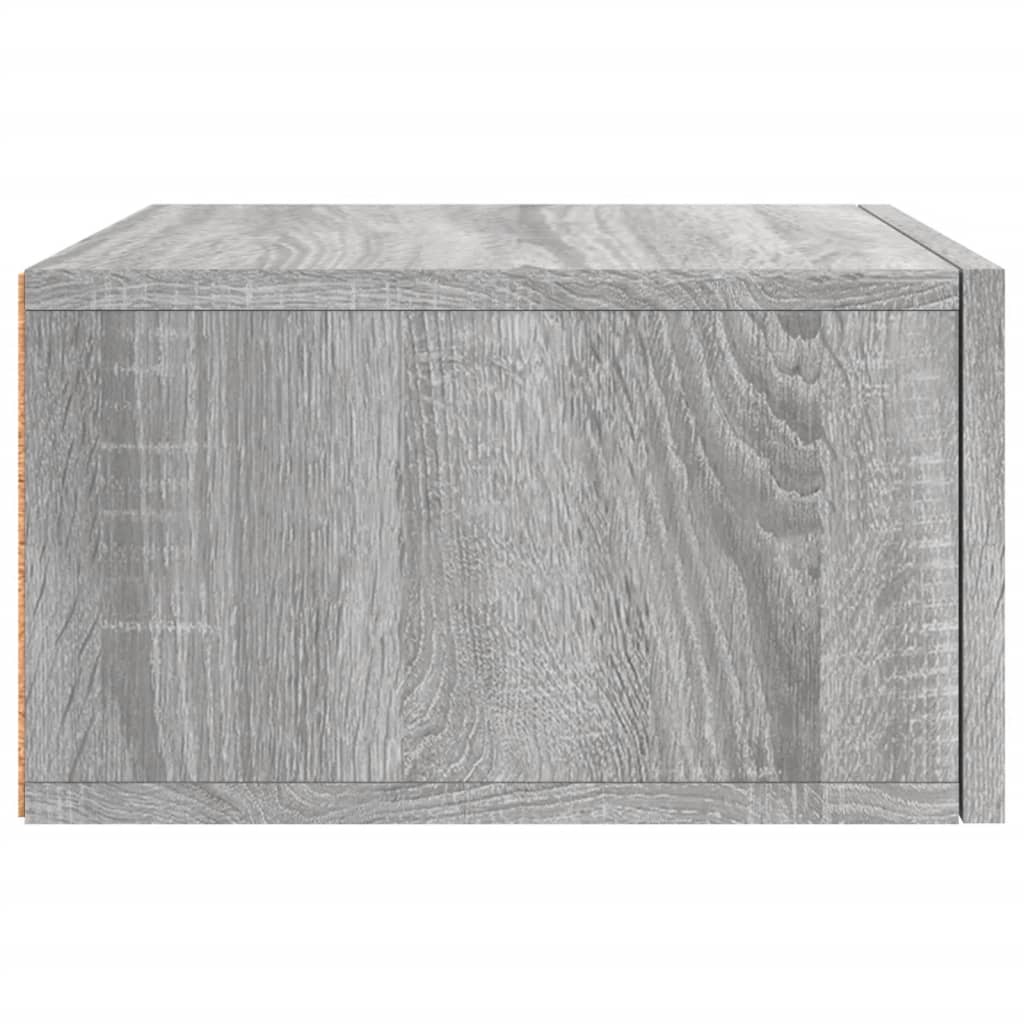 Comodino a Muro Grigio Sonoma 35x35x20 cm | homemem39
