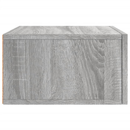 Comodino a Muro Grigio Sonoma 35x35x20 cm