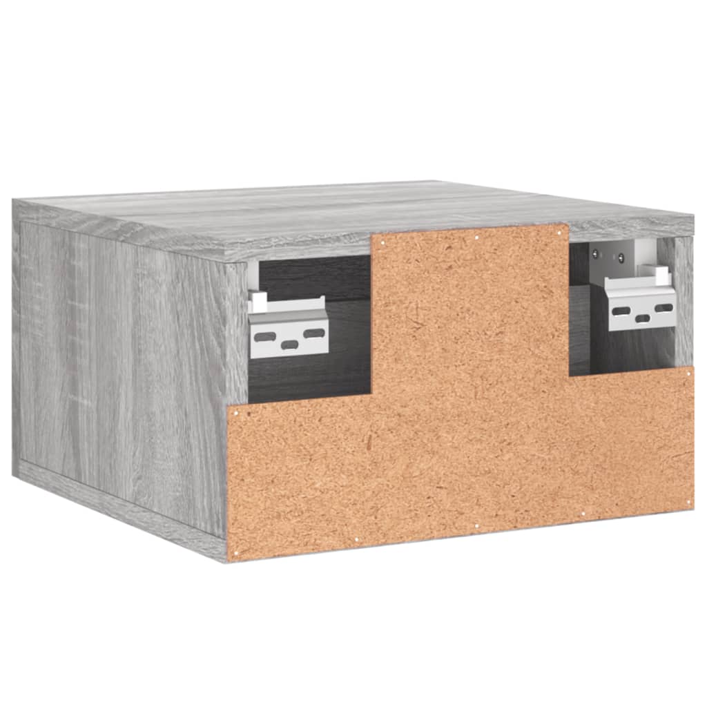 Comodino a Muro Grigio Sonoma 35x35x20 cm | homemem39