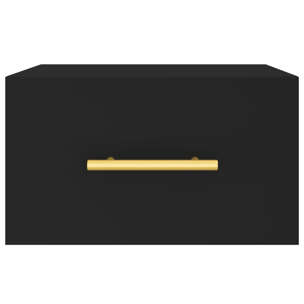 Comodino a Muro Nero 35x35x20 cm - homemem39