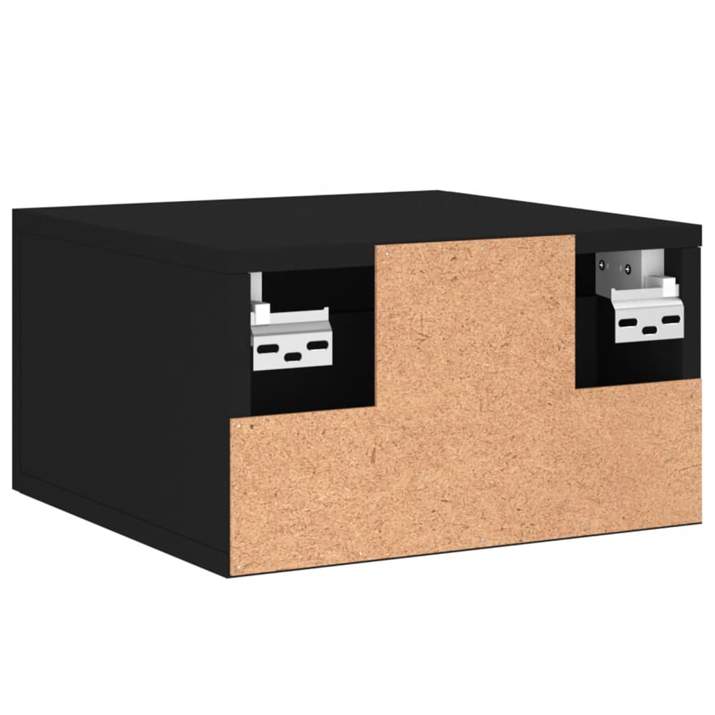 Wall-mounted bedside tables 2 pcs Black 35x35x20 cm