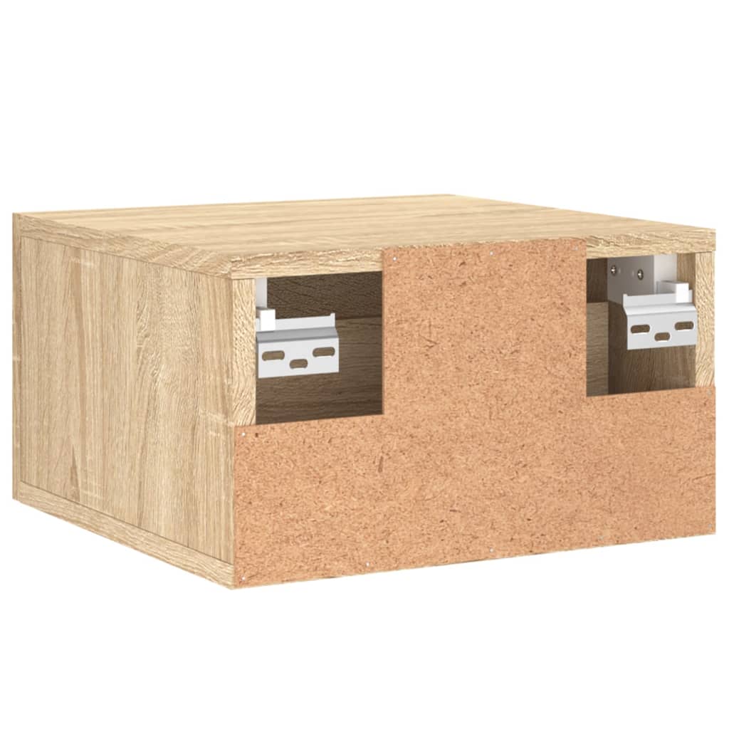 Sonoma Oak Wall-Mounted Bedside Table 35x35x20 cm