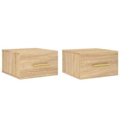 Wall-mounted bedside tables 2 pcs Sonoma Oak 35x35x20 cm