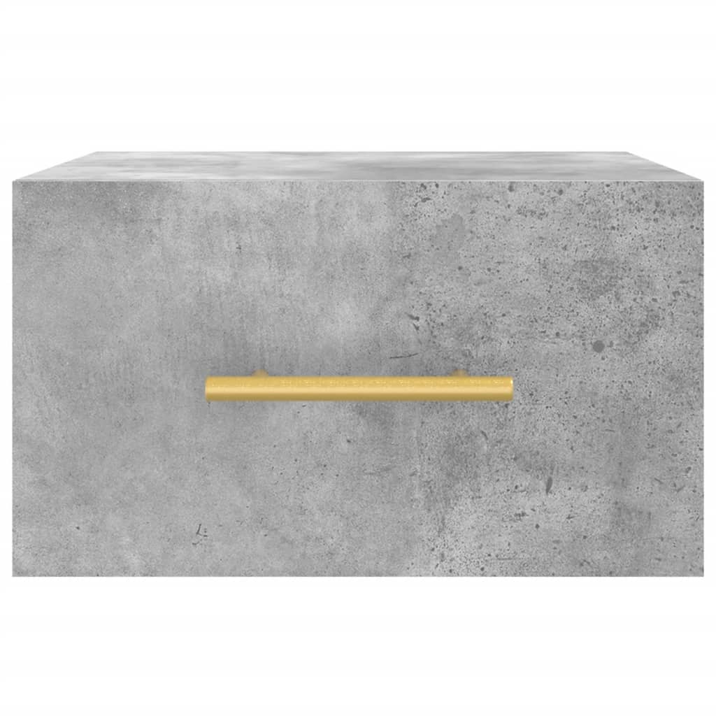 Comodino a Muro Grigio Cemento 35x35x20 cm | homemem39