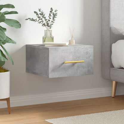 Comodino a Muro Grigio Cemento 35x35x20 cm | homemem39