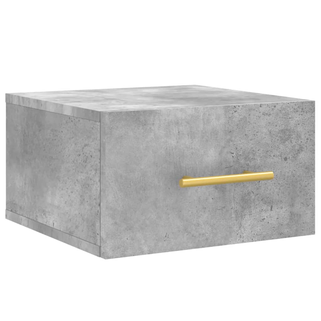 Comodini a Muro 2 pz Grigio Cemento 35x35x20 cm | homemem39