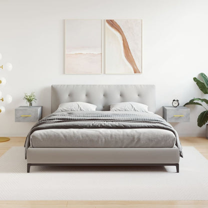 Comodini a Muro 2 pz Grigio Cemento 35x35x20 cm | homemem39