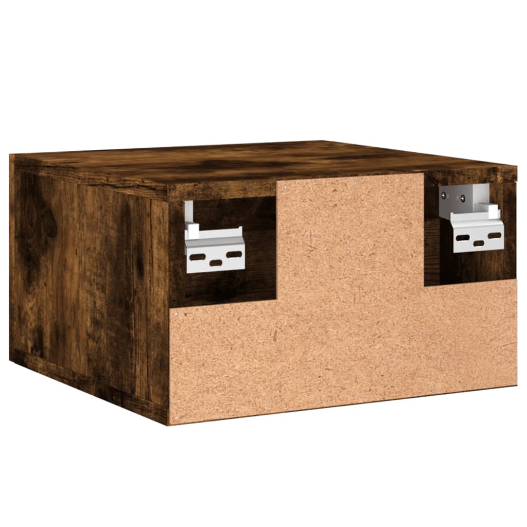 Comodino a Muro Rovere Fumo 35x35x20 cm