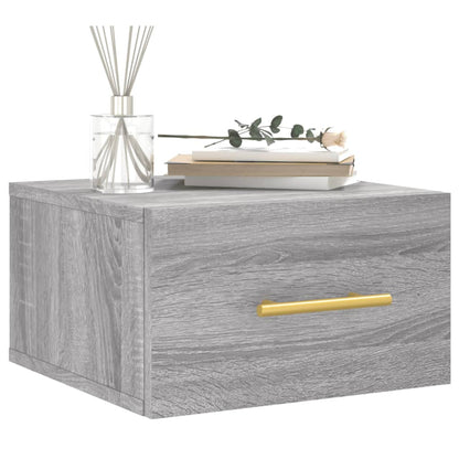 Comodino a Muro Grigio Sonoma 35x35x20 cm | homemem39