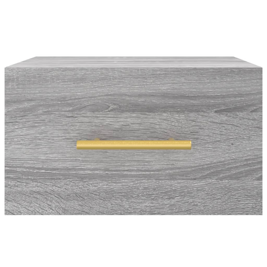 Comodino a Muro Grigio Sonoma 35x35x20 cm | homemem39
