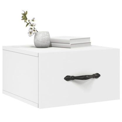 Comodino a Muro Bianco 35x35x20 cm | homemem39