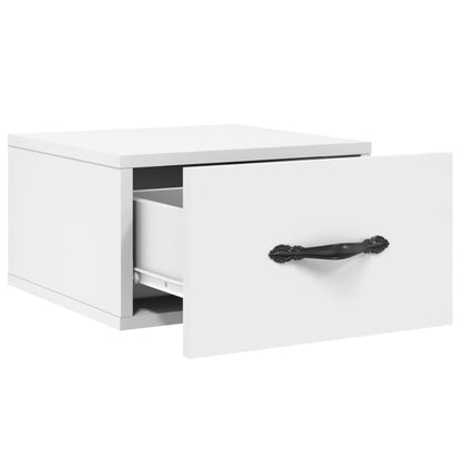 Comodino a Muro Bianco 35x35x20 cm | homemem39