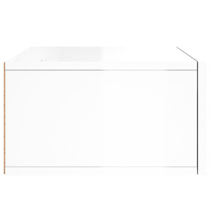Comodini a Muro 2 pz Bianco Lucido 35x35x20 cm - homemem39
