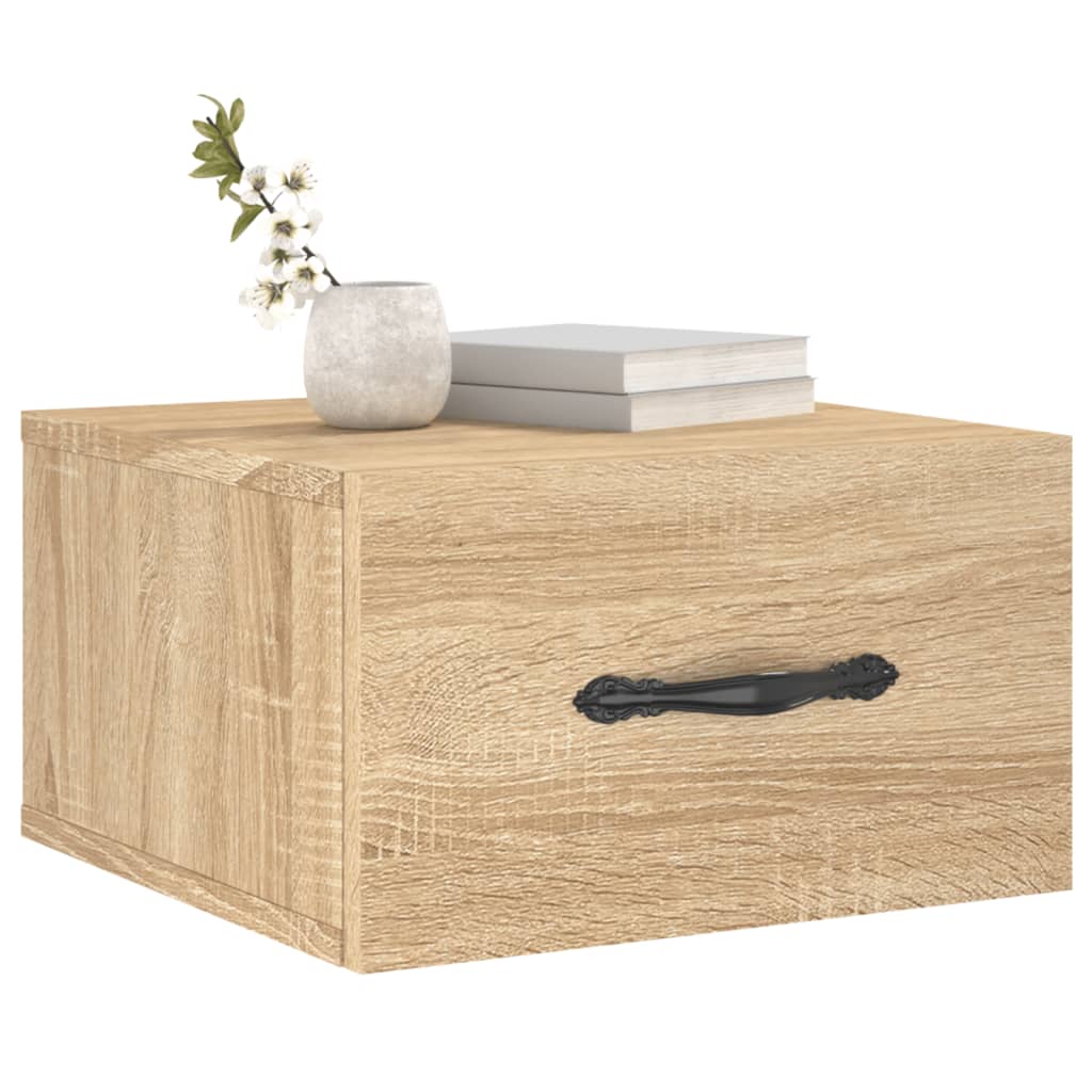 Comodino a Muro Rovere Sonoma 35x35x20 cm | homemem39