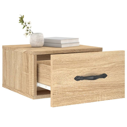 Comodino a Muro Rovere Sonoma 35x35x20 cm