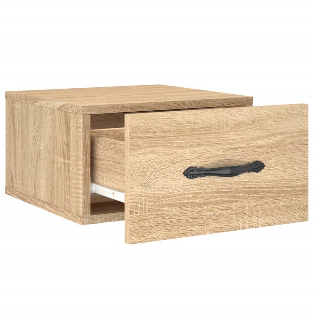 Comodino a Muro Rovere Sonoma 35x35x20 cm | homemem39