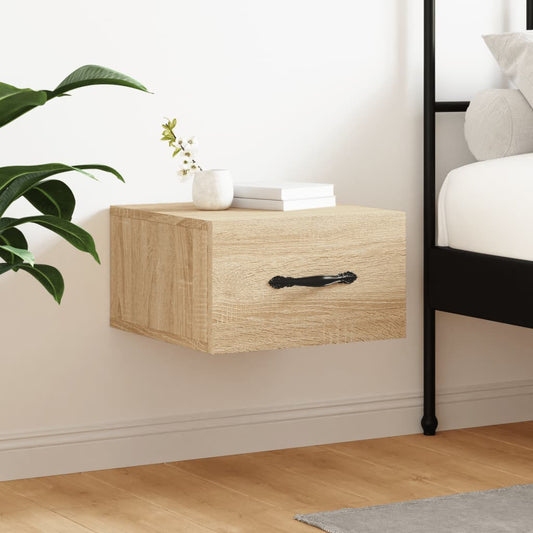 Comodino a Muro Rovere Sonoma 35x35x20 cm | homemem39