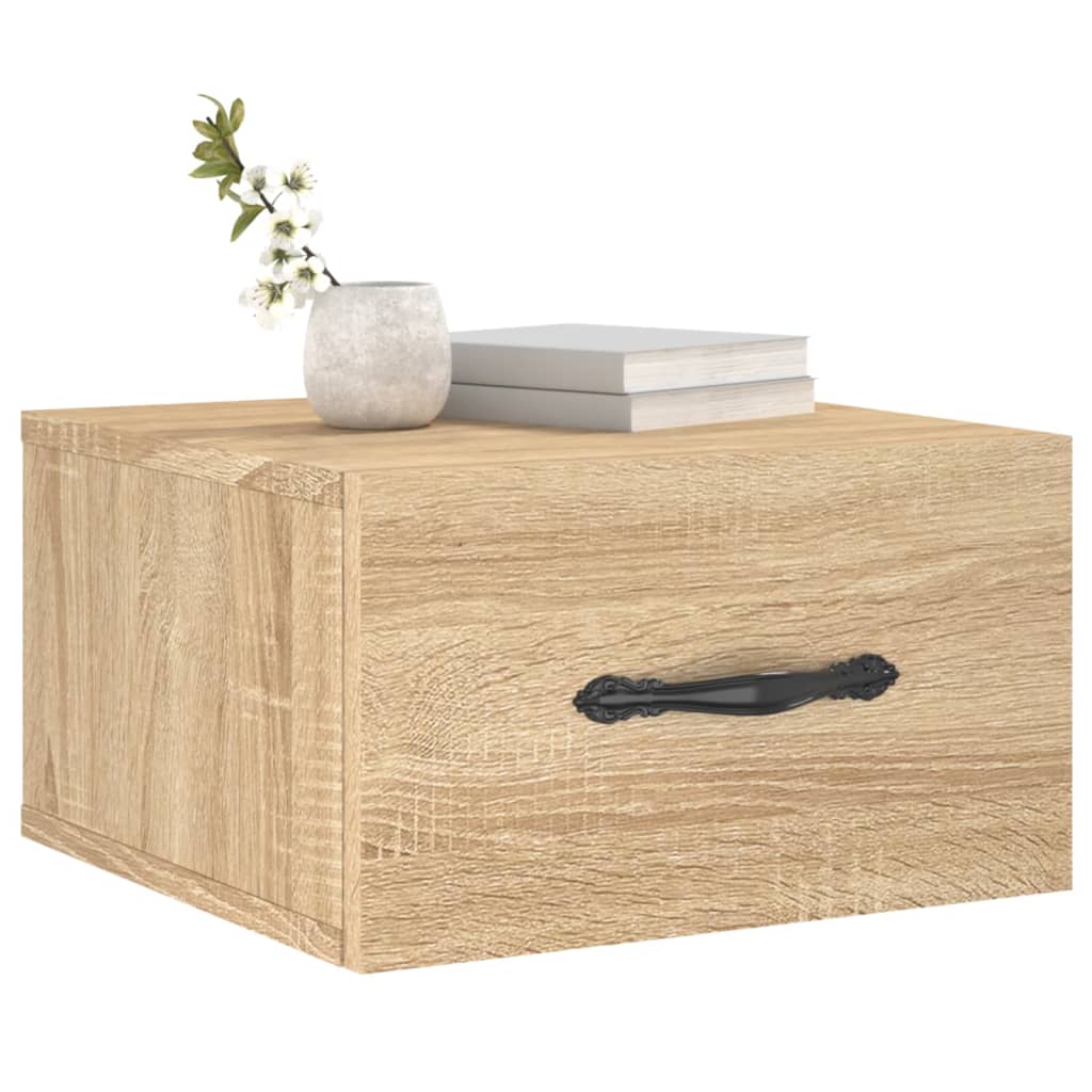 Comodini a Muro 2 pz Rovere Sonoma 35x35x20 cm | homemem39