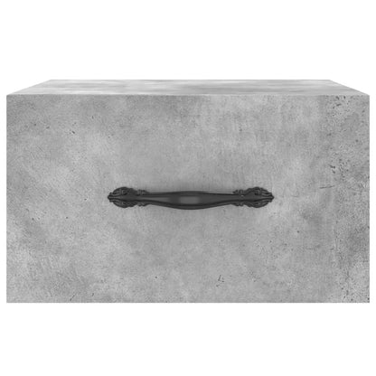 Comodino a Muro Grigio Cemento 35x35x20 cm