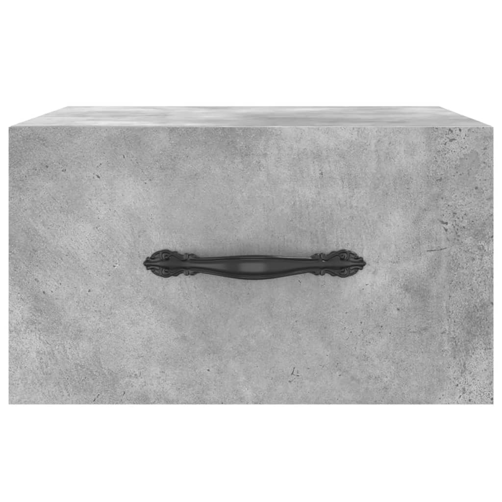 Comodino a Muro Grigio Cemento 35x35x20 cm