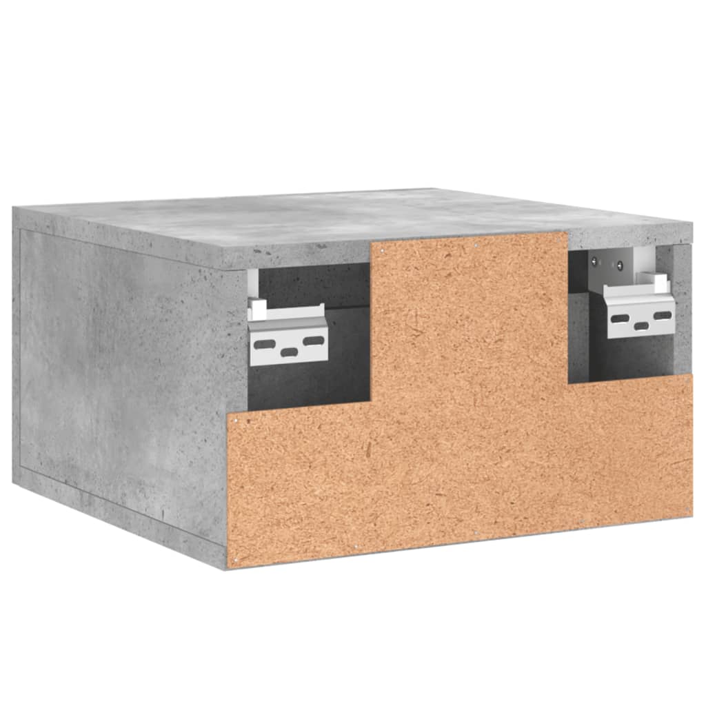 Comodino a Muro Grigio Cemento 35x35x20 cm | homemem39