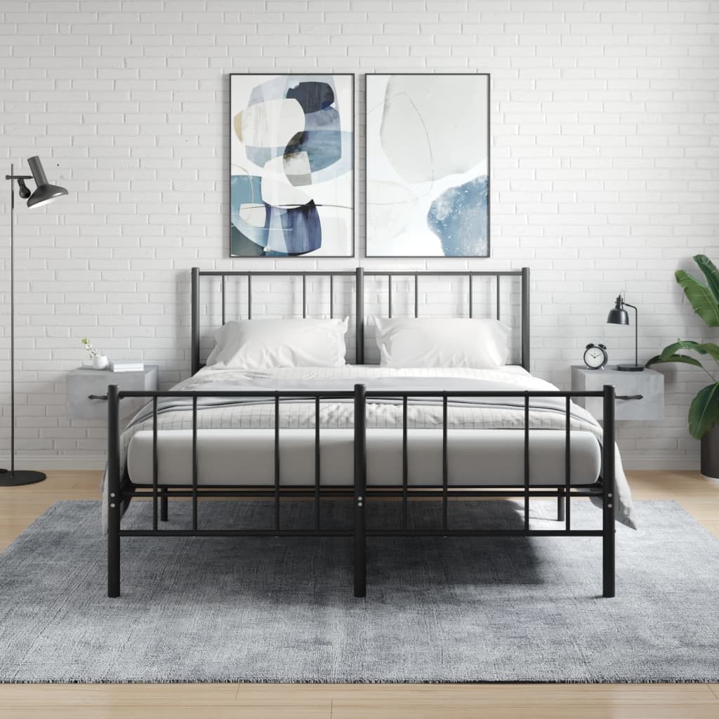 Comodini a Muro 2 pz Grigio Cemento 35x35x20 cm | homemem39
