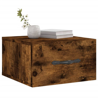 Comodini a Muro 2 pz Rovere Fumo 35x35x20 cm | homemem39