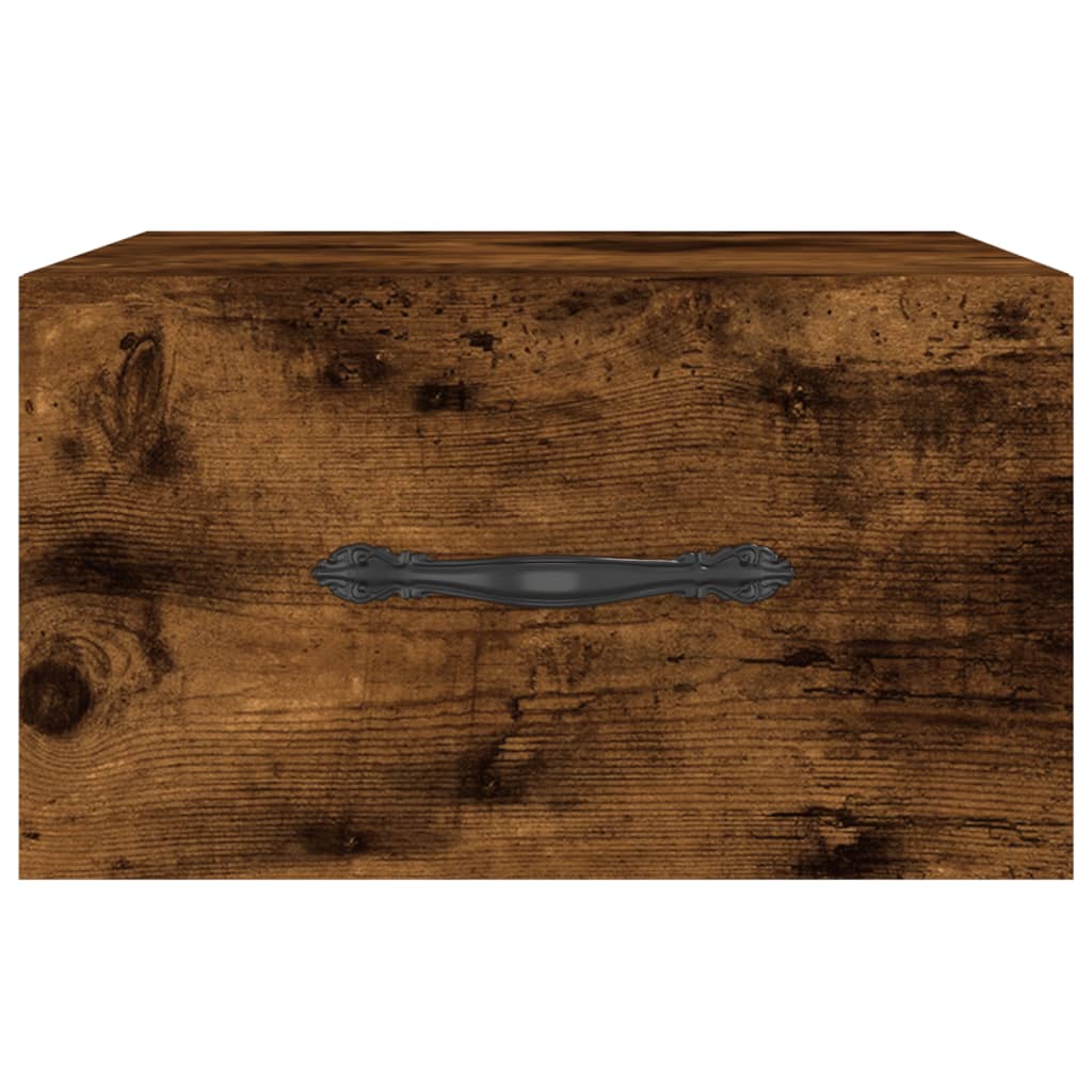 Comodini a Muro 2 pz Rovere Fumo 35x35x20 cm | homemem39
