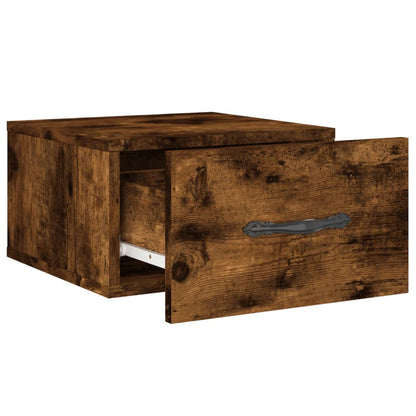 Comodini a Muro 2 pz Rovere Fumo 35x35x20 cm | homemem39