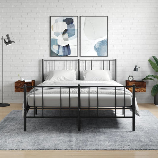 Comodini a Muro 2 pz Rovere Fumo 35x35x20 cm | homemem39