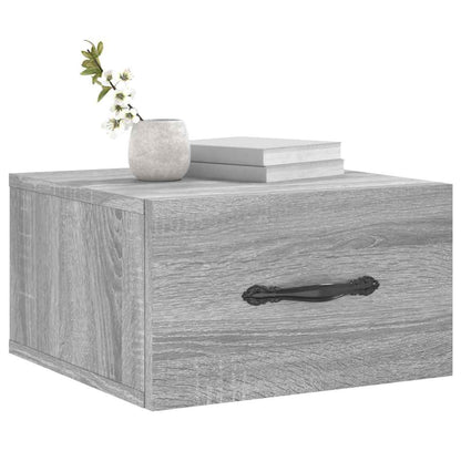 Comodino a Muro Grigio Sonoma 35x35x20 cm | homemem39