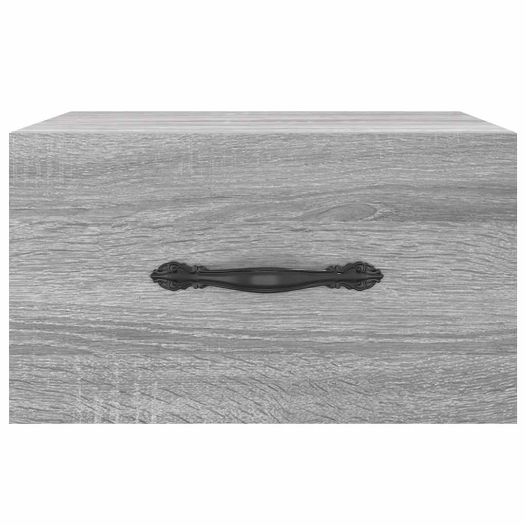 Comodino a Muro Grigio Sonoma 35x35x20 cm | homemem39