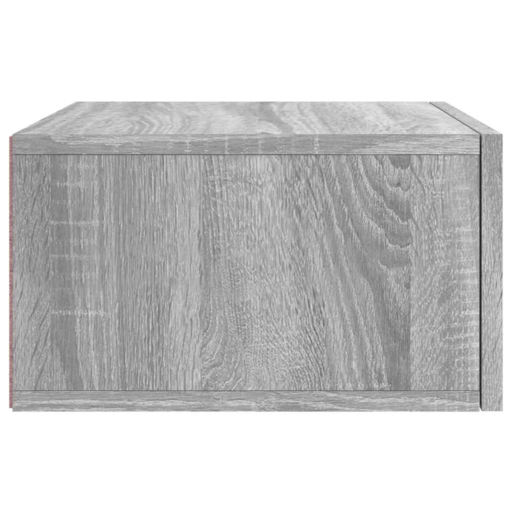 Comodino a Muro Grigio Sonoma 35x35x20 cm | homemem39