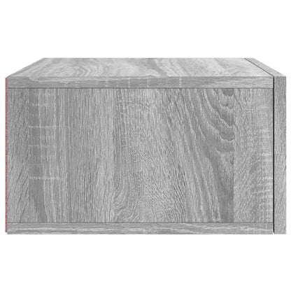 Comodino a Muro Grigio Sonoma 35x35x20 cm