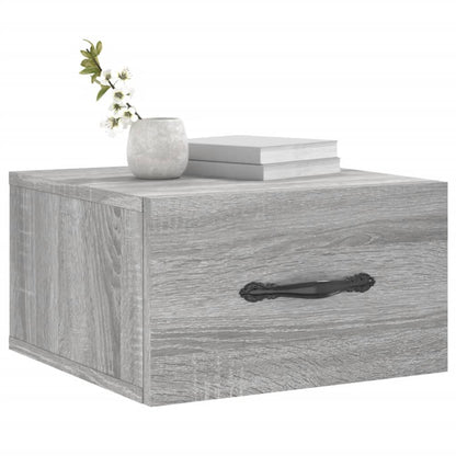 Comodini a Muro 2 pz Grigio Sonoma 35x35x20 cm | homemem39
