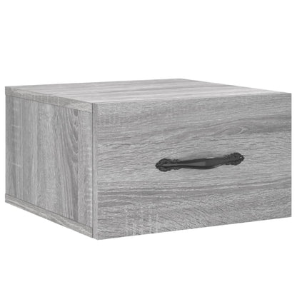 Comodini a Muro 2 pz Grigio Sonoma 35x35x20 cm | homemem39