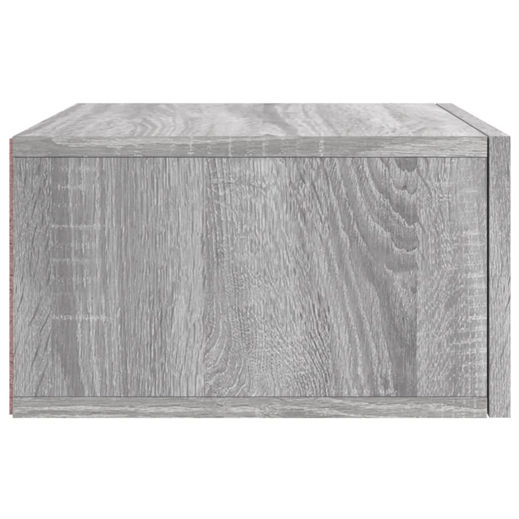 Comodini a Muro 2 pz Grigio Sonoma 35x35x20 cm | homemem39
