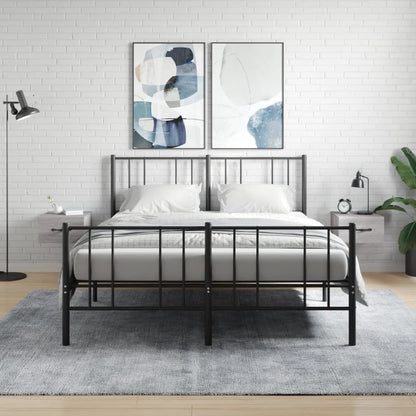 Comodini a Muro 2 pz Grigio Sonoma 35x35x20 cm | homemem39